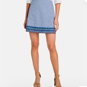 Vineyard Vines Margo Embroidered Geo Prep Marin Blue Skirt
